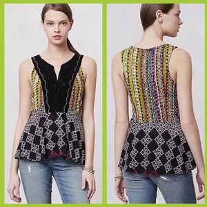 Anthropologie Meadow Rue Top Stitched Tank XS